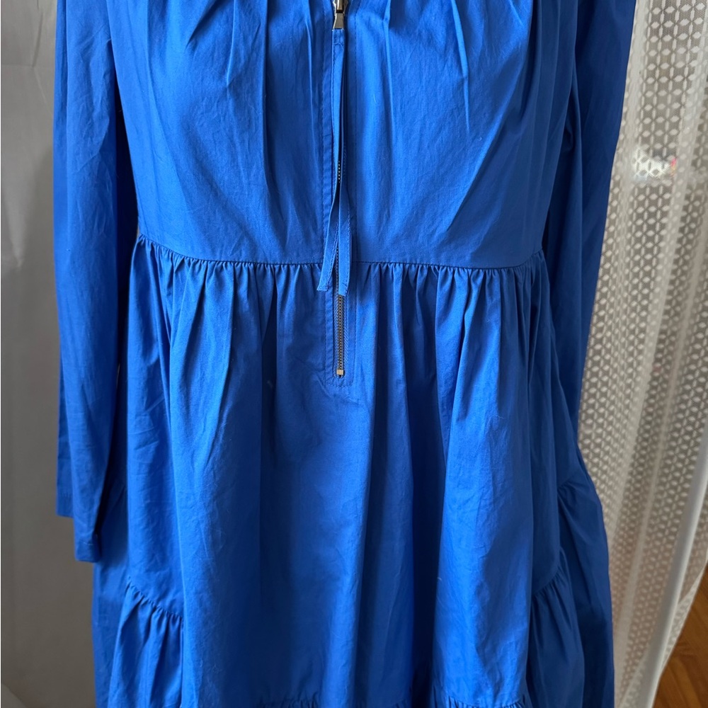 AUREUM Royal Blue Garment 100 percent cotton pocketed dress.